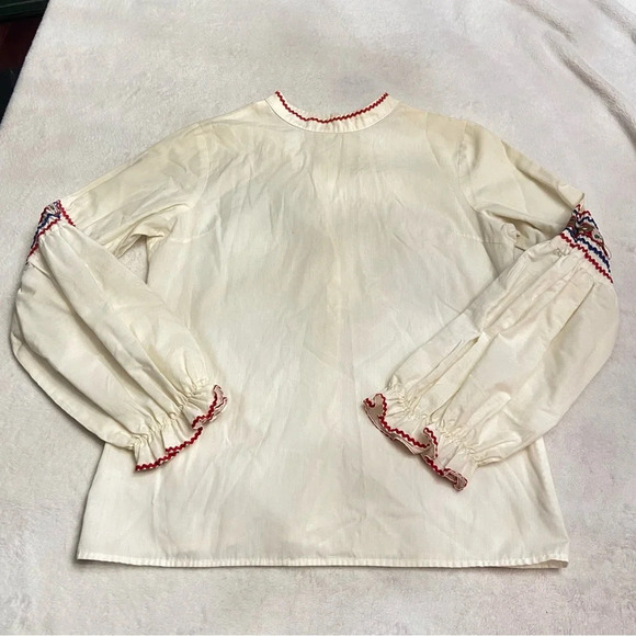 Saks Fifth Avenue vintage 1970’s peasant top Embroidered 28607 - Picture 3 of 12